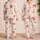 Watercolor Hibiscus And Frangipani On Ivory For Beach Getaways And Resort Relaxing Satin Pajamas Set - 2