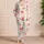 Watercolor Hibiscus And Frangipani On Ivory For Beach Getaways And Resort Relaxing Satin Pajamas Set - 4