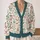 Watercolor Butterfly Floral Bow Motifs for Elegant Everyday Layering and Garden Style All-over Print Knitted Cardigan - 2