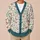 Watercolor Butterfly Floral Bow Motifs for Elegant Everyday Layering and Garden Style All-over Print Knitted Cardigan - 6