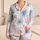 Powder Blue Watercolor Blossoms for Spring Gifts, Cozy Home Lounge for Women Set Satin Pajamas Set - 1