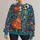 Whimsical Skeleton Couple With Floral Details for Halloween Party Looks All-over Print Knitted Sweater - 1