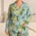 Fresh Lemon Blossom Lounge Style For Cozy Summer Evenings At Home For Women Daily Satin Pajamas Set - 1