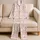 Coral Cracked Lattice Ivory Reptile-Inspired Cozy Holiday Gift For Women At Home Satin Pajamas Set - 5