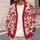 Red and Pink Heart Motifs for Valentine's Dates and Seaside Getaways, Plus Size Women All-over Print Knitted Cardigan - 5