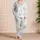 Blue Starfish Coastal Bedtime Set For Beach House Evenings And Gift Giving For Her Satin Pajamas Set - 4