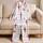 Crimson Sword Cross Motif White Minimal Retro Gift Idea For Bold Style Enthusiasts Satin Pajamas Set - 5