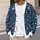 Navy Snowflake Holiday Motifs With Colorful Winter Icons For Festive Everyday Layering All-over Print Knitted Cardigan - 5