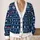 Navy Snowflake Holiday Motifs With Colorful Winter Icons For Festive Everyday Layering All-over Print Knitted Cardigan - 2