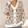 Festive Gingerbread People and Snowflake Fair Isle Style for Cozy Holiday Layering All-over Print Knitted Cardigan - 4