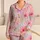 Soft Watercolor Hibiscus Resort Loungewear for Tropical Getaways and Gift Giving Satin Pajamas Set - 1
