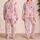 Soft Watercolor Hibiscus Resort Loungewear for Tropical Getaways and Gift Giving Satin Pajamas Set - 2