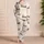 Cocoa Bunny Bubble Letter Present For Cozy Nights At Home And Cute Animal Lovers Satin Pajamas Set - 4