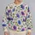 Blue And Magenta Wildflower Blooms For Everyday Botanical Style And Nature Lovers All-over Print Knitted Sweater - 2