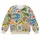 Retro Coastal Citrus and Palm Tree Collage for Sunny Summer Getaways and Beach Days All-over Print Knitted Sweater - 4