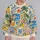 Retro Coastal Citrus and Palm Tree Collage for Sunny Summer Getaways and Beach Days All-over Print Knitted Sweater - 2