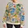 Retro Coastal Citrus and Palm Tree Collage for Sunny Summer Getaways and Beach Days All-over Print Knitted Sweater - 1