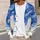 Blue Ocean Swirls and Golden Orbs for Easy Resort Layering Women's Coastal Style All-over Print Knitted Cardigan - 5