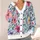 Watercolor Wildflower Blooms for Colorful Everyday Layering, Women’s Botanical Style All-over Print Knitted Cardigan - 4