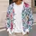 Watercolor Wildflower Blooms for Colorful Everyday Layering, Women’s Botanical Style All-over Print Knitted Cardigan - 5
