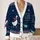Funny Christmas Goose Fishing Holiday Fair Isle Style Gift Idea for Men and Women All-over Print Knitted Cardigan - 2