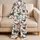 Watercolor Butterfly Garden for Elegant Lounging and Relaxed Weekend Style for Women Satin Pajamas Set - 5