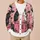Moonlit Rat Duo and Pink Cityscape for Playful Everyday Layering, Streetwear Fans All-over Print Knitted Cardigan - 6