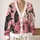 Moonlit Rat Duo and Pink Cityscape for Playful Everyday Layering, Streetwear Fans All-over Print Knitted Cardigan - 2