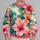Oversized Tropical Hibiscus Blooms for Colorful Casual Days and Garden Getaways for Her All-over Print Knitted Sweater - 2