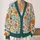Colorful Wildflower Blooms for Relaxed Fall Layering, Women’s Casual Everyday Style All-over Print Knitted Cardigan - 2