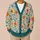 Colorful Wildflower Blooms for Relaxed Fall Layering, Women’s Casual Everyday Style All-over Print Knitted Cardigan - 6