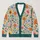 Colorful Wildflower Blooms for Relaxed Fall Layering, Women’s Casual Everyday Style All-over Print Knitted Cardigan - 1