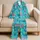 Tropical Leaf Botanical Set for Colorful Resort Lounging and Relaxed Vacation Style Satin Pajamas Set - 5