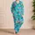 Tropical Leaf Botanical Set for Colorful Resort Lounging and Relaxed Vacation Style Satin Pajamas Set - 4