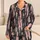 Blush Pink Distressed Brush Streaks Charcoal Abstract Loungewear for Relaxing Nights Satin Pajamas Set - 1