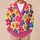 Colorful Retro Floral Motifs for Spring Getaways and Everyday Layering for Modern Women All-over Print Knitted Cardigan - 6