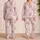 Pink Peony Floral Botanical Motif for Cozy Lounging, Romantic Bedtime Gift for Women Satin Pajamas Set - 2