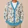 Cheerful Snowmen In Blue Scarves For Cozy Winter Gatherings And Festive Family Days All-over Print Knitted Cardigan - 6