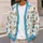 Cheerful Snowmen In Blue Scarves For Cozy Winter Gatherings And Festive Family Days All-over Print Knitted Cardigan - 5