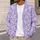 Lavender White Leaf Botanical Everyday Layering Style For Plus Size Women, Fall Comfort All-over Print Knitted Cardigan - 5