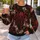 Crimson Spiderweb And Black-And-Tan Arachnid Motifs For Alternative Streetwear All-over Print Knitted Sweater - 5