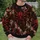 Crimson Spiderweb And Black-And-Tan Arachnid Motifs For Alternative Streetwear All-over Print Knitted Sweater - 6