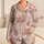 Blush Peony Paisley Botanical Floral for Elegant Spring Summer Lounging at Home Gift Satin Pajamas Set - 1