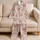 Blush Peony Paisley Botanical Floral for Elegant Spring Summer Lounging at Home Gift Satin Pajamas Set - 5