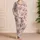 Blush Peony Paisley Botanical Floral for Elegant Spring Summer Lounging at Home Gift Satin Pajamas Set - 4