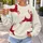 Red Deer Silhouettes for Cozy Christmas Outings and Matching Couple Winter Style All-over Print Knitted Sweater - 5