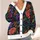 Jewel Tone Botanical Florals For Vintage Layering, Everyday Wear, And Nature Lovers All-over Print Knitted Cardigan - 4