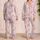 Cute Cat Faces Blush Pink Bedtime Lounge Gift for Cat Lovers Women Adults Cozy Home Satin Pajamas Set - 2