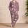 Dusty Mauve Heart Motif Romantic Cozy Gift Idea for Valentine's Day Couple Lovers Satin Pajamas Set - 4