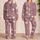 Dusty Mauve Heart Motif Romantic Cozy Gift Idea for Valentine's Day Couple Lovers Satin Pajamas Set - 2